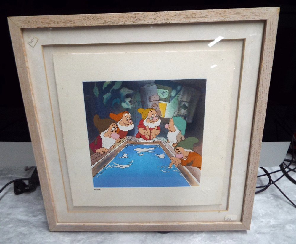 Disney Treasures~Seven Dwarfs "Wash Up" Serigraph with COA